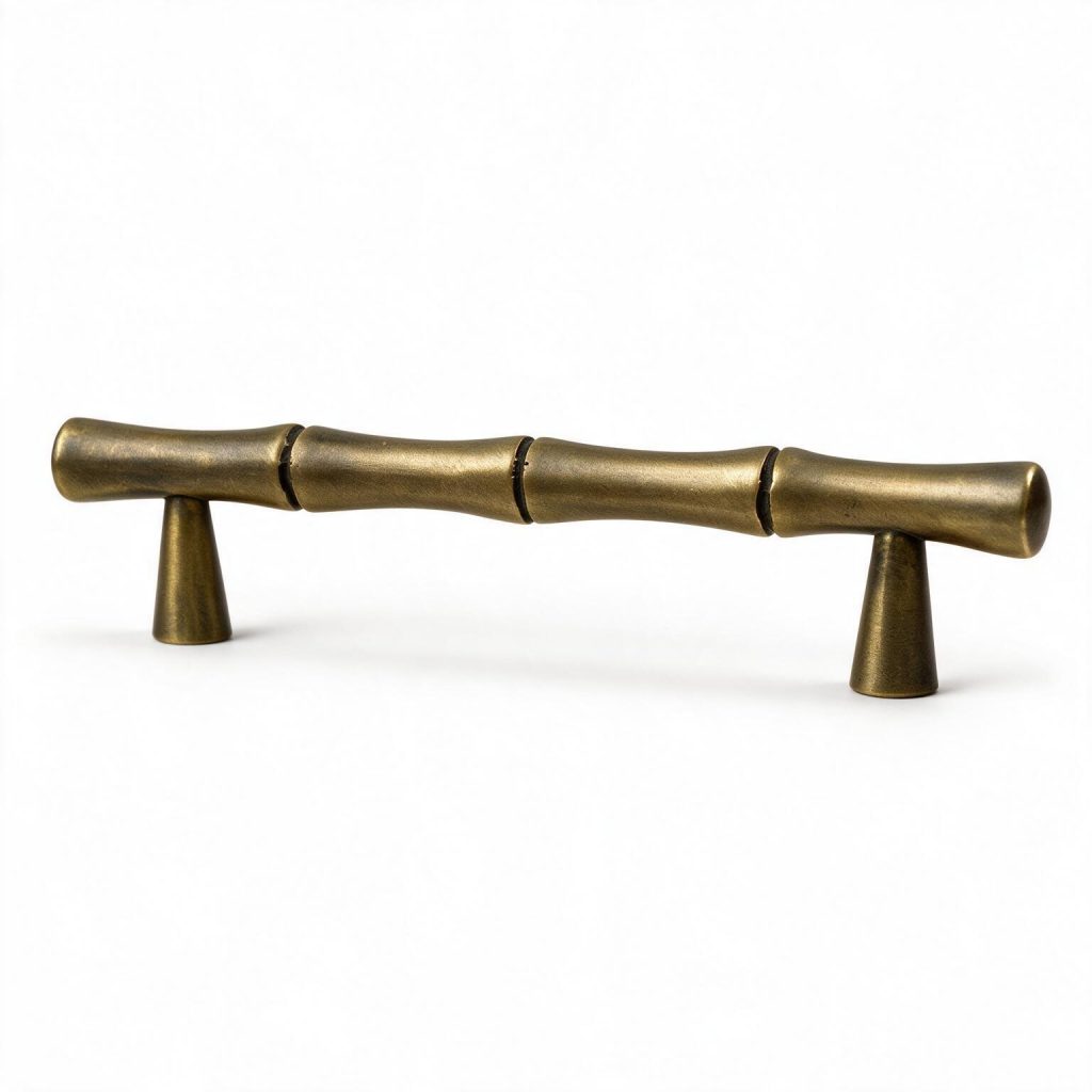 Bamboo Antique Brass Large Handle