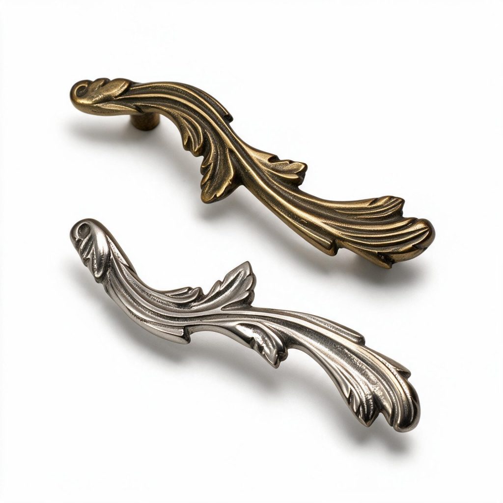 Palm Tree Handles in Brass and Silver