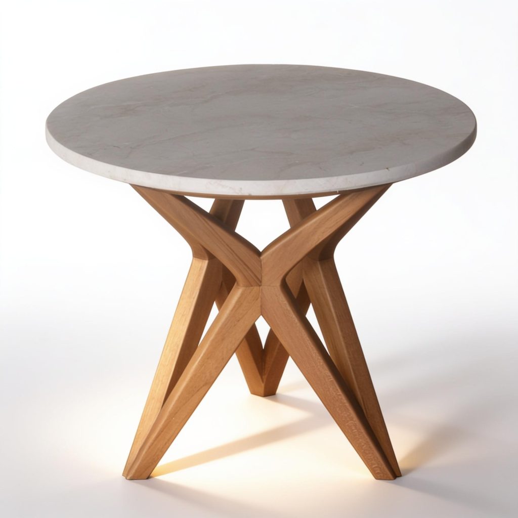 Chavenage Teak and Stone Side Table