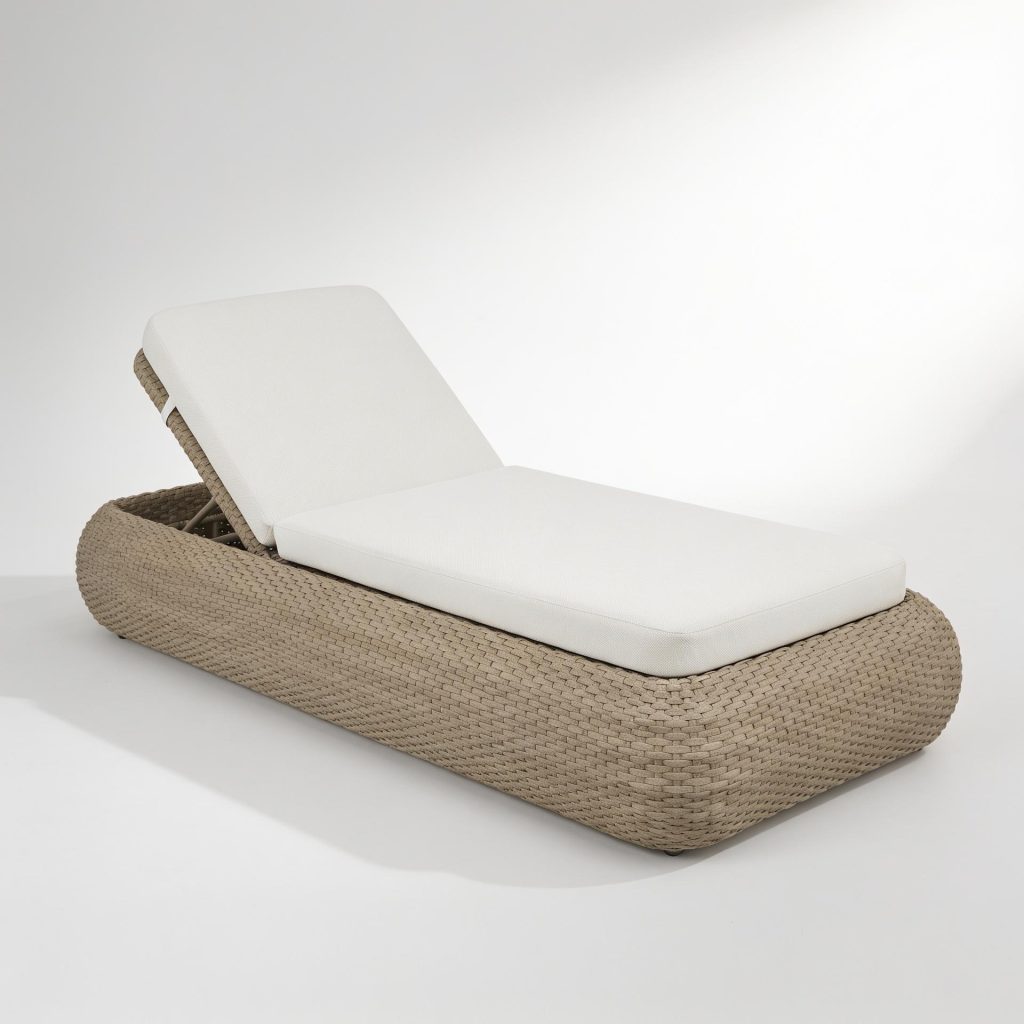 Anna Synthetic Rounded Ratan Sunbed