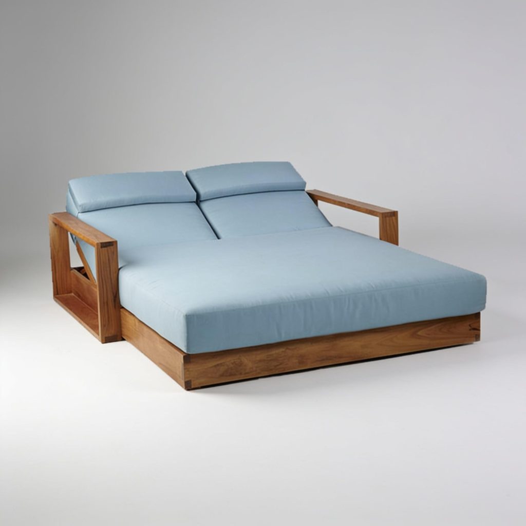 Siam Double Teak Sunbed