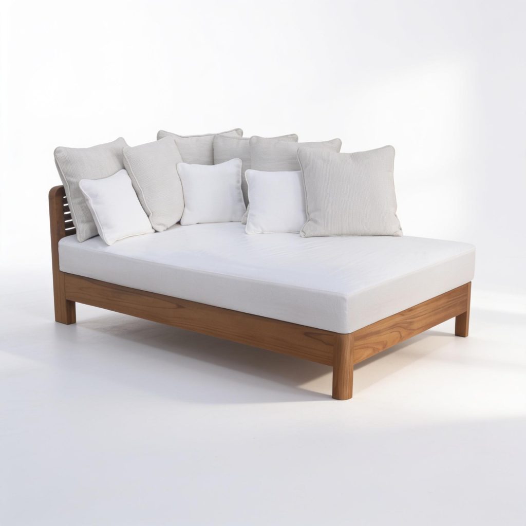 Tisbury Teak Sofa With Upholstery and Cushions