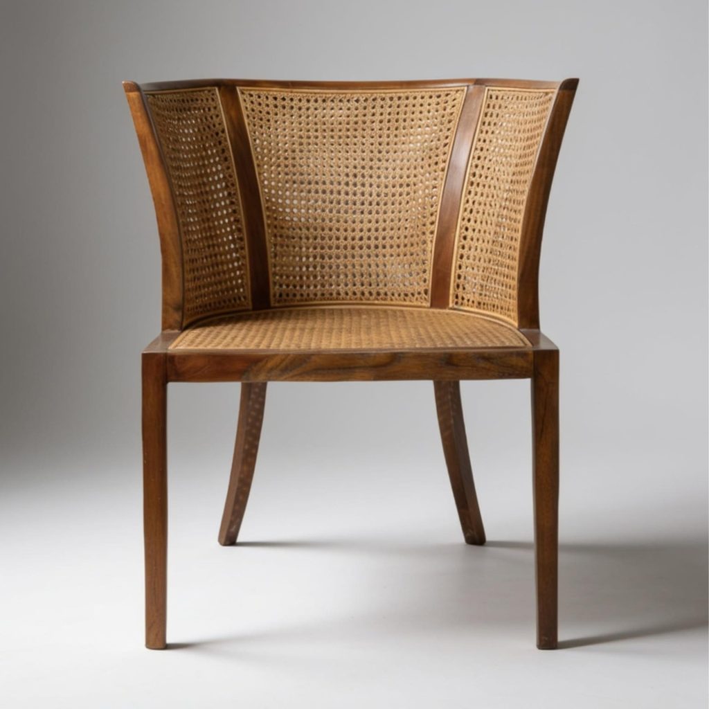 The Julie Rattan and Wood Side Chair