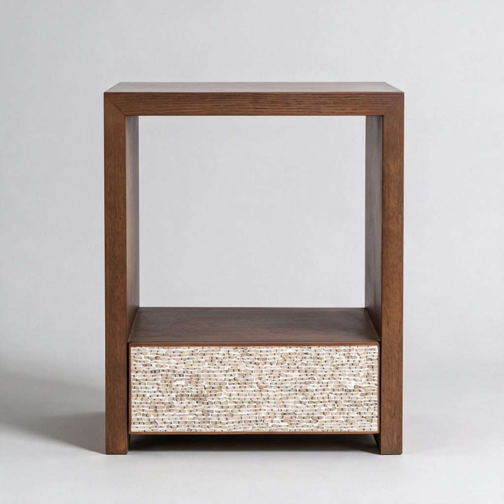 Square Frame Wooden Side Table