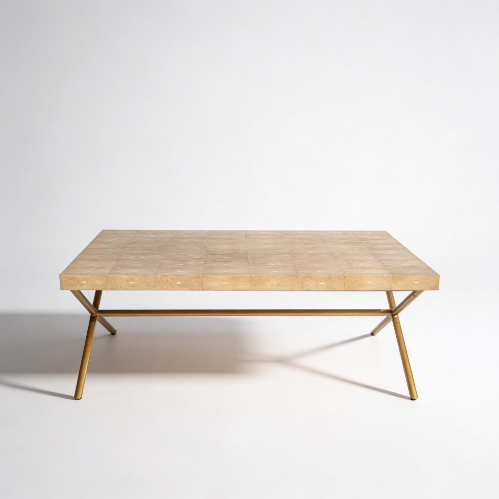 Brass Shagreen Coffee Table
