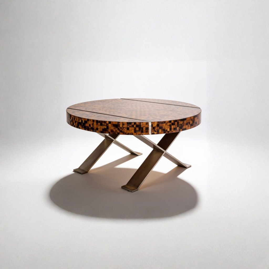Dirk Penshell and Metal Round Coffee Table