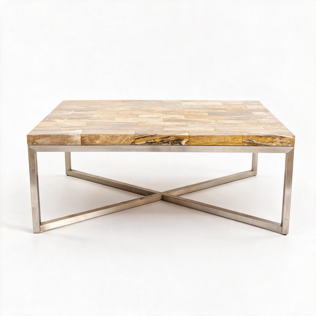 George Petrified Wood Coffee Table