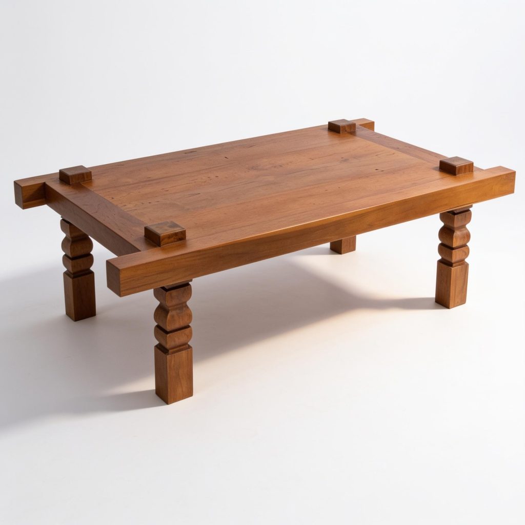 Old School Teak Rustic Coffee Table