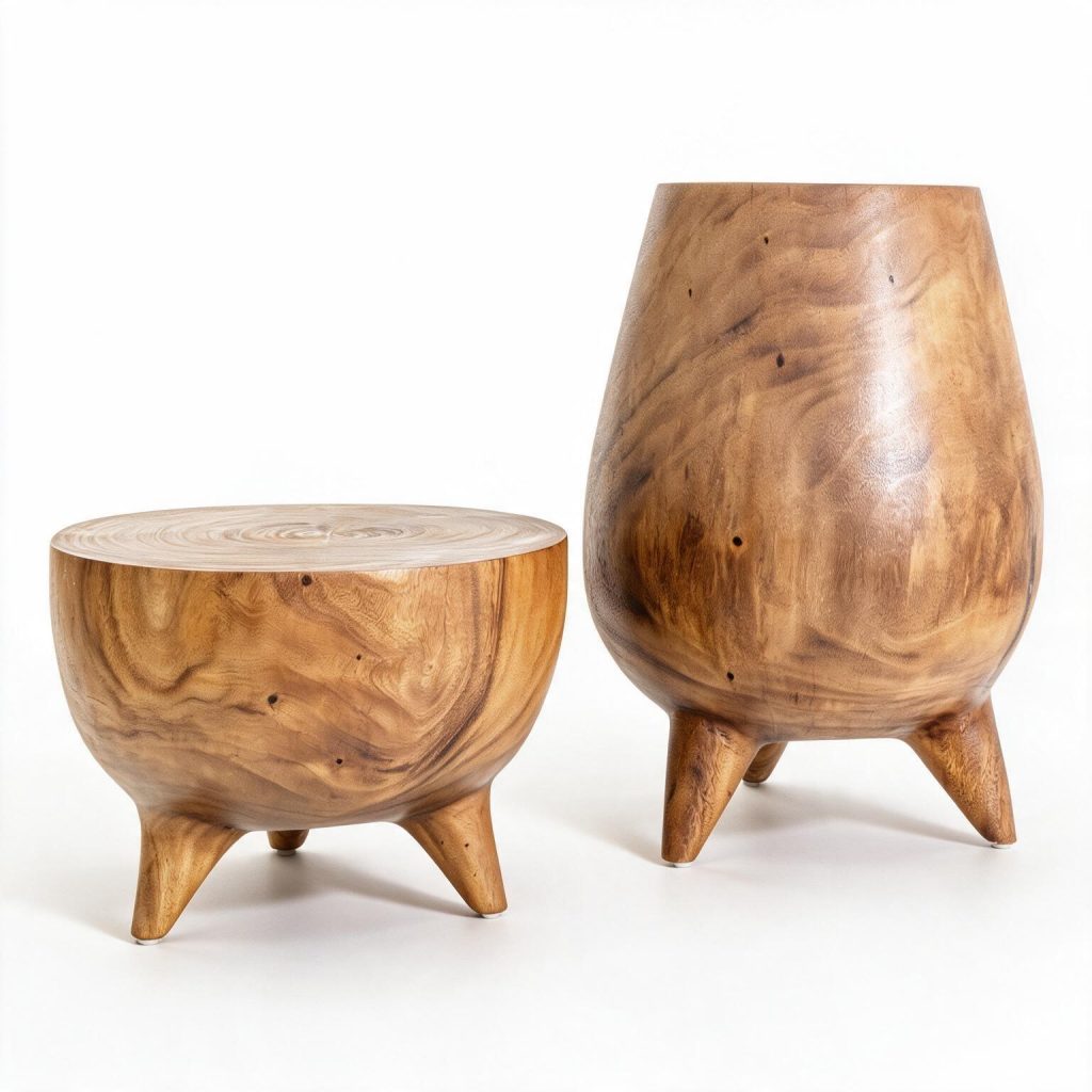 Zuka Solid Wood Tribal Side Table